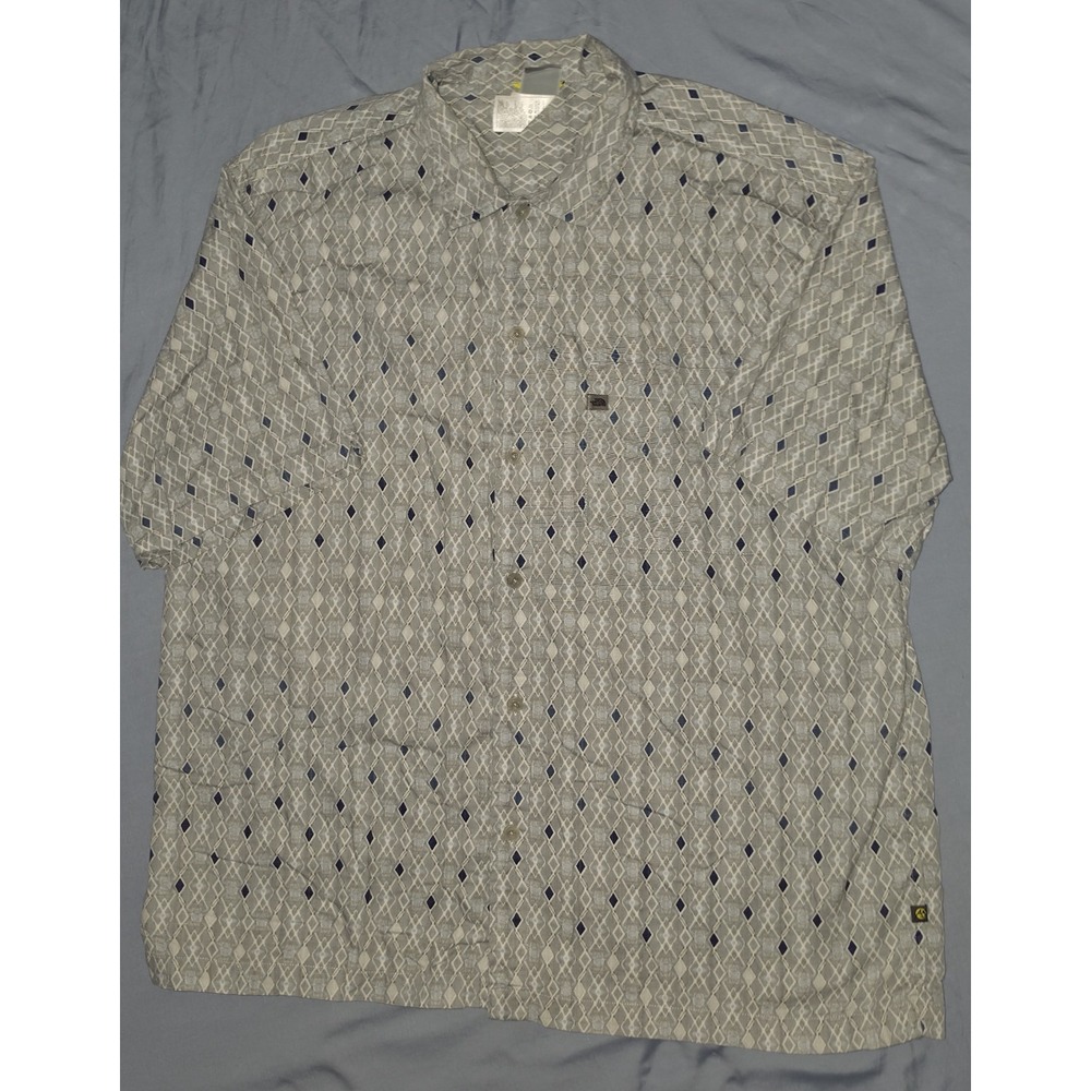 The North Face Mens A5 Series Short Sleeve Geometric Print Camp Shirt Size XL